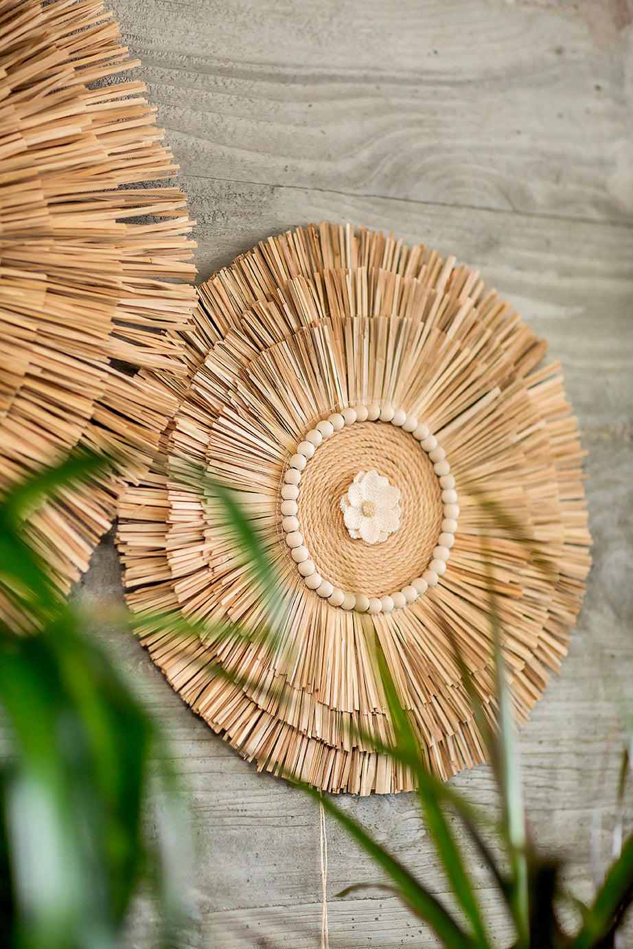 SOLEIL DE RAFIA PERLES