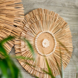 SOLEIL DE RAFIA PERLES