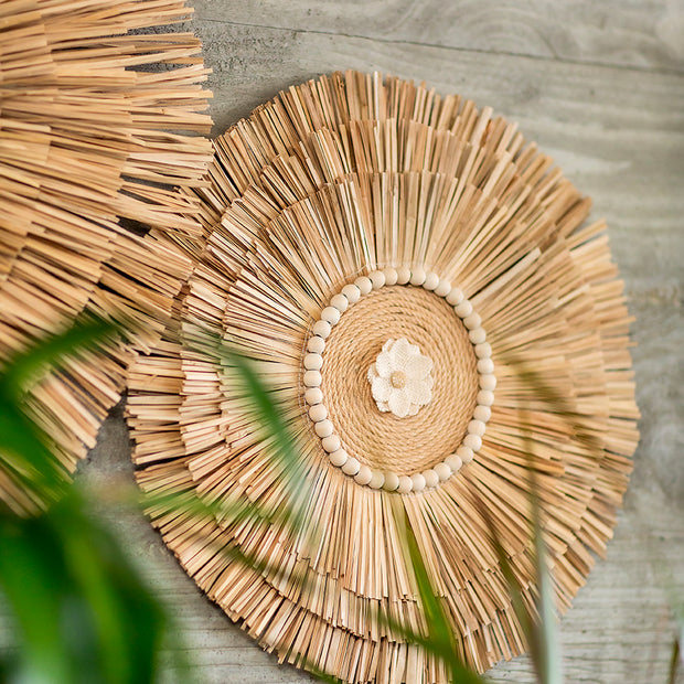 SOLEIL DE RAFIA PERLES